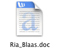 Ria Blaas Resume - DOC format